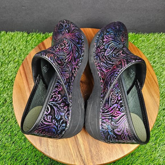 Dansko Women's XP 2.0 Purple Engraved Floral Patent Clog Slip On Size 36 EU/6 US - Picture 8 of 12